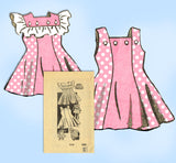 Marian Martin 9339: 1940s Girls Sun Dress & Bonnet Sz 6 Vintage Sewing Pattern - Vintage4me2