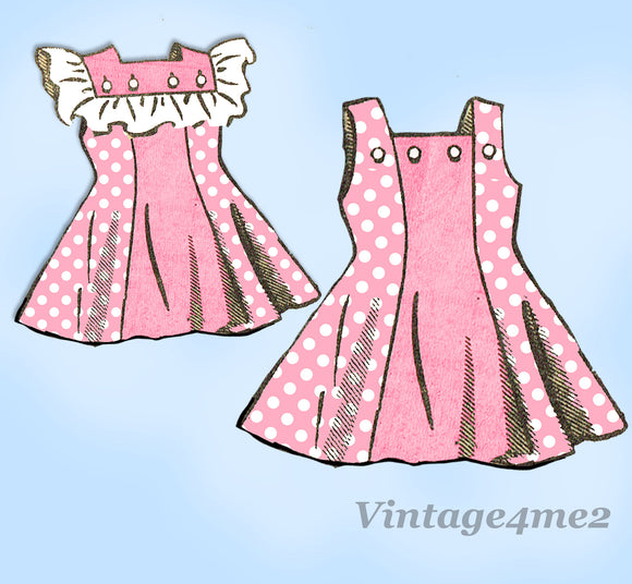 Marian Martin 9339: 1940s Girls Sun Dress & Bonnet Sz 6 Vintage Sewing Pattern - Vintage4me2