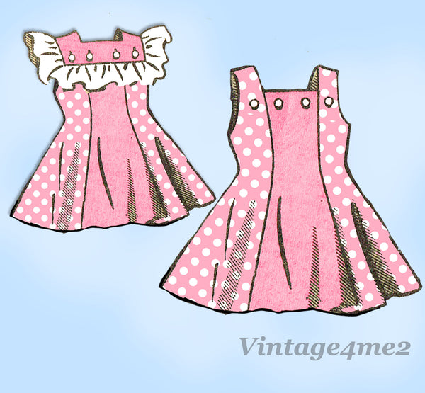 Marian Martin 9339: 1940s Girls Sun Dress & Bonnet Sz 6 Vintage Sewing Pattern - Vintage4me2