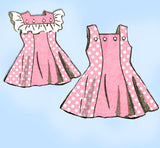 Marian Martin 9339: 1940s Girls Sun Dress & Bonnet Sz 6 Vintage Sewing Pattern - Vintage4me2