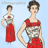 Marian Martin 9342: 1960s Charming Misses Sun Dress Sz 37 B Vintage Sewing Pattern