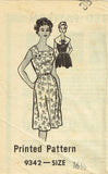 Marian Martin 9342: 1960s Charming Misses Sun Dress Sz 37 B Vintage Sewing Pattern
