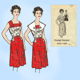 Marian Martin 9342: 1960s Charming Misses Sun Dress Sz 37 B Vintage Sewing Pattern