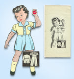 1940s Vintage Marian Martin Sewing Pattern 9344 Uncut Toddler Boys Suit Size 2