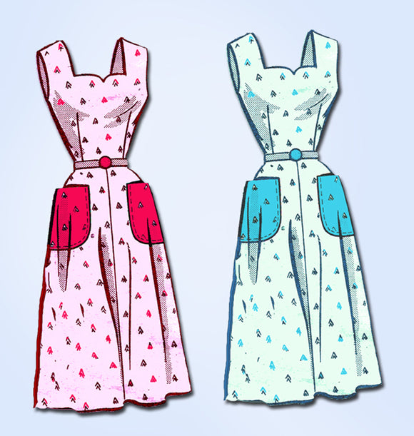 1950s ORIG Vintage Marian Martin Sewing Pattern 9344 Uncut Misses Sun Dress Size 34 B