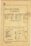1940s Vintage Marian Martin Sewing Pattern 9345 Misses Shirtwaist Dress Sz 34 B