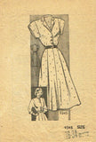 1940s Vintage Marian Martin Sewing Pattern 9345 Misses Shirtwaist Dress Sz 34 B