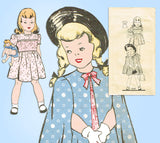1940s VTG Mail Order Sewing Pattern 9345 Uncut Toddler Girls Dress & Cape Size 6 - Vintage4me2
