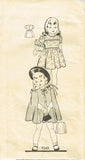 1940s VTG Mail Order Sewing Pattern 9345 Uncut Toddler Girls Dress & Cape Size 6 - Vintage4me2