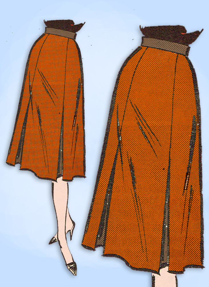 1950s Vintage Marian Martin Sewing Pattern 9354 Plus Size Skirt Sz 32W ...