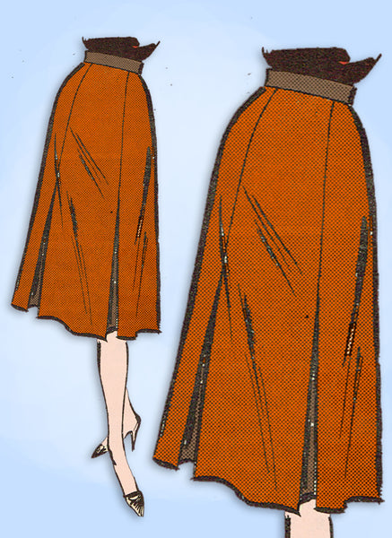1950s Vintage Marian Martin Sewing Pattern 9354 Plus Size Women's Skirt 32 Waist