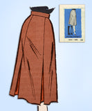 1950s Vintage Marian Martin Sewing Pattern 9354 Plus Size Women's Skirt 32 Waist