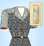 1940s Vintage Mail Order Sewing Pattern 9372 Uncut Plus Size Womens Suit 40 Bust - Vintage4me2