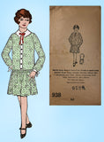 Mail Order 938: Vintage Mail Order Sewing Pattern Girls Flapper Dress Size 12 vintage4me2