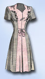 1940s Original Vintage Mail Order Pattern 9381 Uncut WWII Misses Swing Dress 32B