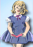 1950s Vintage Marian Martin Sewing Pattern 9384 Uncut Toddler Girls Dress Sz 6