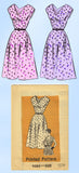 1950s Original Vintage Marian Martin Pattern 9385 Uncut Misses Bias Dress Sz 39B