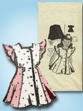 1940s Original Vintage Marian Martin Pattern 9402 Toddler Girl Dress & Cape Sz 6