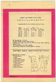 1950s Original Vintage Marian Martin Pattern 9418 Charming Day Dress Sz 35 Bust