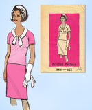 1960s Original Vintage Marian Martin Pattern 9441 Uncut Misses 2 PC Dress Sz 34B