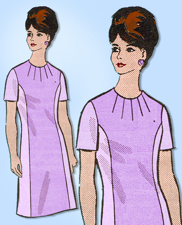 1960s Original Vintage Marian Martin Pattern 9446 Uncut Misses Day Dress 39 Bust