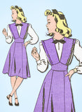 1940s Original Vintage Marian Martin Pattern 9453 Misses WWII Jumper & Blouse 18