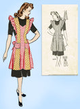 1940s Vintage Marian Martin Sewing Pattern 9474 Misses Pinafore Apron Size 34 B