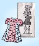 1940s Vintage Mail Order Sewing Pattern 9521 WWII Toddler Girls Princess Dress 4