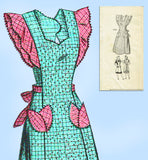 Marian Martin 9548: 1940s Misses Pinafore Apron Sz MED Vintage Sewing Pattern
