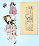 1930s Original Vintage Marian Martin Sewing Pattern 9556 16inch Doll Clothes Set