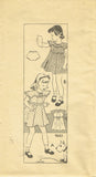 1930s Vintage Marian Martin Sewing Pattern 9643 Cute Toddler Girls Dress Size 4