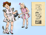 Marian Martin 9669: 1940s Little Girls Dress & Slip Sz 8 Vintage Sewing Pattern - Vintage4me2