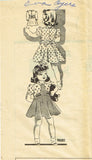 1930s Vintage Marian Martin Sewing Pattern 9680 Cute Toddler Girls Dress Size 2