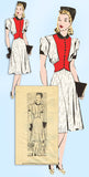 1940s Vintage Mail Order Sewing Pattern 9830 Stylish WWII Womens Dress Size 36 B