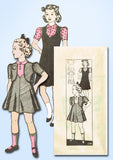 1940s Vintage Marian Martin Sewing Pattern 9857 WWII Toddler Girls Suit Size 6 - Vintage4me2