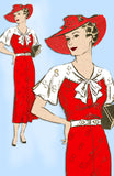 Anne Adams 4056: 1930s Plus Size Ladies Street Dress 40B Vintage Sewing Pattern