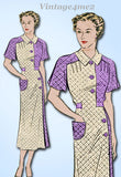 Anne Adams 4235: 1930s Rare Misses Day Dress Size 38 Bust Vintage Sewing Pattern