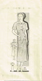 Anne Adams 4235: 1930s Rare Misses Day Dress Size 38 Bust Vintage Sewing Pattern