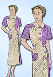 Anne Adams 4235: 1930s Rare Misses Day Dress Size 38 Bust Vintage Sewing Pattern