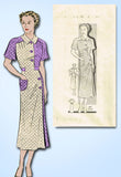 Anne Adams 4235: 1930s Rare Misses Day Dress Size 38 Bust Vintage Sewing Pattern