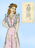 1940s Vintage Anne Adams Sewing Pattern 4440 Uncut Misses WWII Dress Sz 36 Bust