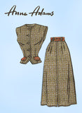 Anne Adams 4508: 1950s Misses Skirt & Weskit Sz 32 B Vintage Sewing Pattern - Vintage4me2