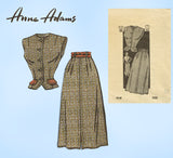 Anne Adams 4508: 1950s Misses Skirt & Weskit Sz 30 B Vintage Sewing Pattern - Vintage4me2