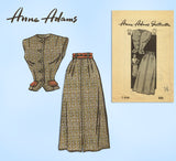 Anne Adams 4508: 1950s Misses Skirt & Weskit Sz 32 B Vintage Sewing Pattern - Vintage4me2