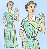 1950s Vintage Anne Adams Sewing Pattern 4510 Misses Surplice Dress Sz 36 Bust