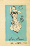 1950s Vintage Anne Adams Sewing Pattern 4521 Misses Full Bib Apron Size MED