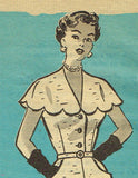 Anne Adams 4532: 1950s Misses Cape Dress Size 36 Bust Vintage Sewing Pattern - Vintage4me2