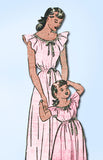 Anne Adams 4588: 1940s Mother/Daughter Nightgown Size Med Vintage Sewing Pattern - Vintage4me2