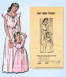 Anne Adams 4588: 1940s Mother/Daughter Nightgown Size Med Vintage Sewing Pattern - Vintage4me2