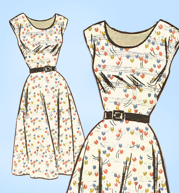 Anne Adams 4666: 1950s Misses Jumper Dress Size 37 Bust Vintage Sewing Pattern - Vintage4me2